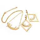 La Moda De Bronce Con Oro 18k Conjunto Joyas Enchapadas, Incluyendo Collares, Pendientes (0.801-110.101-12hy)