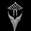 Joyas De Diamantes De Imitaci�n Hermosa Boda Nupcial Conjunto, Incluyendo Collares, Pendientes Y La Tiara (c608s)