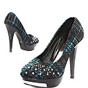 Rides Tissu Sup�rieur Talons Hauts Ferm� Orteils Avec Strass Chaussures De Mode (0987-d4766)