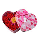 8 Flor Rosa Toalla De San Valent�n / Fiesta / Regalo De Bodas Con Un Coraz�n Lleno De Amor En Forma De Caja