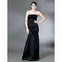 Robe Trompette / Sir�ne Bretelles Parole Longueur �lastique En Satin Tiss�s Soir Cocktail (fsh0504)