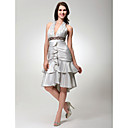 Robe Fourreau / Licou Genou Longueur Cocktail Colonne �lastique En Satin De Soie-comme Retour / (hsx284)