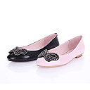 Piel De Oveja Superior Plana Cerrada De Los Pies Con Zapatos De Diamante De Imitaci�n De La Moda (0985-hg644-2)