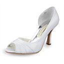 Satinado Superior Zapatos De Tac�n Peep Toes, Los Zapatos De Novia De La Boda (0984-r-060)