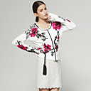 Imprim� Encolure Ronde Manches Longues Gilet / Chandails Des Femmes (ff-c-bl0736601)