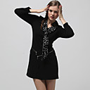 Cremallera Frontal Arcos Gasas Impresa Bufanda Vestido / Vestidos De Las Mujeres (ss-h-ca0859001)