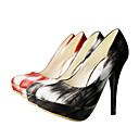 Pu Cuir � Talons Hauts Ferm� Orteils � La Mort De Chaussures De Mode (0987-d4680)