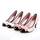 Piel De Oveja De Alta Talones Superior Cerrado De Los Pies Con Zapatos De Moda Bowknot (0985-hg826-1)