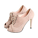 Pu Superior De Cuero Zapatos De Tac�n Peep-toes Con Cordones De Zapatos De Moda (1131-801-2)