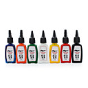 Venta Al Por Mayor 7 Botellas De Color Kuro Sumi Conjunto De Tintas Del Tatuaje (15 Ml Cada Frasco)