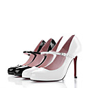 Los Tacones Altos De Charol Superior Cerrado Dedos De Los Pies De Zapatos De Moda (0985-hg466-1)