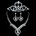 Joyas De Diamantes De Imitaci�n Hermosa Boda Nupcial Conjunto, Incluyendo Collares, Pendientes Y La Tiara (c2010032412s)