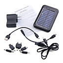 6-en-1 Cargador Port�til Panel Solar + Linterna Led Para 4/cellphones Iphone (negro)