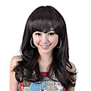 Capless Long Synth�tique De Haute Qualit� Brun Fonc� Perruque De Cheveux Boucl�s (0463-lpp522)