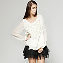 Avant Volants Couches D�cor�es Blouse Ourlet Mesh / Chemisiers Pour Femmes (ff-d-ca1271006)