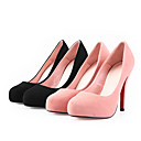 Ante Los Tacones Altos Superior Del Zapato Cerrado Dedos De Los Pies De La Moda (0985-hg001)