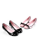 Cuir Verni Sup�rieure Plate Ferm� Orteils Avec La Chaussure De Mode Bowknot (0985-hg048-1)