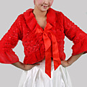 3/4-length Manches De Fourrure De Faux Avec Ch�ssis / Rubans Veste De Mari�e Mariage / Wrap (0498-2057)