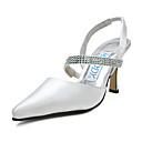 Top Satin De Qualit� Sup�rieure Pompes � Talons Hauts Avec Des Chaussures De Mariage Strass Mari�e (mc-010)