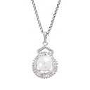 Moda Cz Zirconia C�bico Y El Lat�n Chapado En Platino Con Colgante (0801-hyp0025)