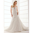 Trompette / Sir�ne De Balayage Sweetheart / Pinceau Train Robe De Mari�e En Taffetas (wsm1104012)