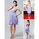 Taylor Swift-une Ligne Courte Bretelles Spaghetti / Mini Robe De Cocktail En Mousseline De Soie (fsh02298)
