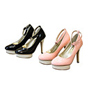 Pu De Cuero Zapatos De Tac�n Alto Cerrado Dedos De Los Pies Con Hebilla De Zapato De Moda De La Plataforma (1131-529-3)
