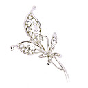 Strass Magnifique Avec Cuisson Vernis Mariage Broche Plaqu�e Mari�e / Broche (0498-xz0037)
