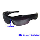 8g Gafas De Sol Esp�a Sexy Dvr C�mara Con Funciones De C�mara Digital Grabadora De Voz / C�mara Oculta (tra610)