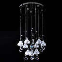 9-luz De Techo De Cristal K9 Con Pantalla De Cristal Mini Florales (0.942-98.012-d-9b)
