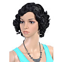 Capless Hauteur Du Menton Synth�tique De Haute Qualit� Noire Perruque De Cheveux Boucl�s (0463-lpp556)