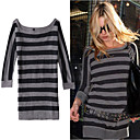 Icono De Estilo De Kate Moss-jersey Jersey De Rayas De Las Mujeres (1002al034-0751)