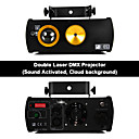 L�ser De Doble Proyector Dmx (se Activa Por Sonido, Fondo De Nubes)