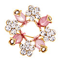 Strass Magnifique Avec Cuisson Vernis Mariage Broche Plaqu�e Mari�e / Broche (0498-xz0013)