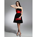 A-ligne Bretelles Court / Mini Tulle Robe Cocktail En Taffetas (fsf1108019)