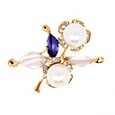 Strass Magnifique Avec Cuisson Vernis Mariage Broche Plaqu�e Mari�e / Broche (0498-xz0015)