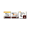 Estirada De 3 Pc Pintura Abstracta Hecha A Mano Set (0192-ycf104088)