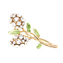 Strass Magnifique Avec Cuisson Vernis Mariage Broche Plaqu�e Mari�e / Broche (0498-xz0017)