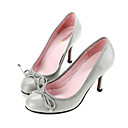 Piel De Oveja De Alta Talones Superior Cerrado De Los Pies Con Zapatos De Moda Bowknot (0985-hk372-3). M�s Colores Disponibles