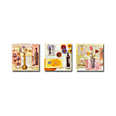 Estirada De 3 Pc Pintura Abstracta Hecha A Mano Set (0192-ycf104091)
