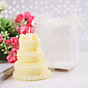 Velas De La Torta De Boda En Amarillo (juego De 4)