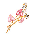 Strass Magnifique Avec Cuisson Vernis Mariage Broche Plaqu�e Mari�e / Broche (0498-xz006)