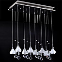 8-luz De Techo De Cristal K9 Con Pantalla De Cristal Mini Florales (0.942-98.012-d-8a)