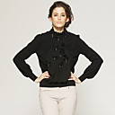 Manches Longues Design Fleur Splicling Pull Mousselines / Chandails Des Femmes (ff-c-bl0736611)