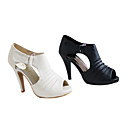 Pu Superior De Cuero Zapatos De Tac�n Peep-toes Con La Magia Zapatos De Tiras De Moda (0987-rongss882-1)