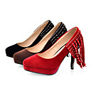 Ante Los Tacones Altos Superior Cerrado De Los Pies Con Zapatos De Borlas (0987-guixz B232)