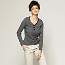Cuentas Jersey Cuello Mangas Largas / Su�teres De Las Mujeres (ss-c-bl0736610)