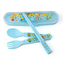 Cuchara Tenedor Childern Palillos Set De Regalo (color Al Azar Enviado)