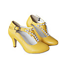 Pu De Cuero Zapatos De Tac�n Alto Cerrado Dedos De Los Pies Con Zapatos De Moda De La Perla (0987-rongxer A60-51)