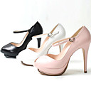 Pu Superior De Cuero Zapatos De Tac�n Peep-toes Con Hebilla De Zapato De Moda (1131-0960-1)